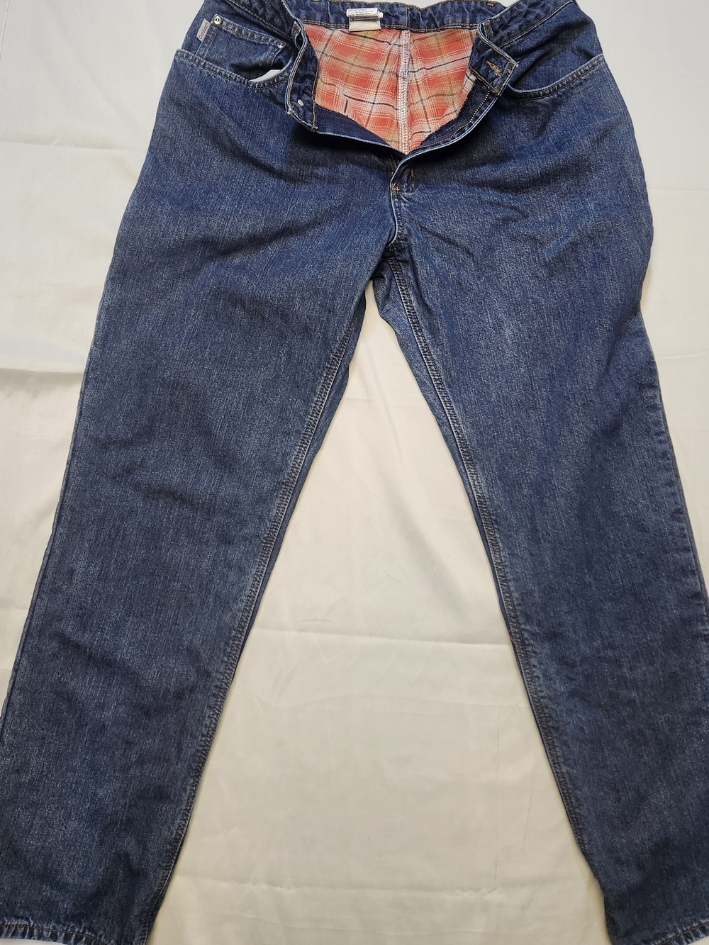 Carhartt flannel lined 16x34 (34x32) pants women 2007 Real Vtg Jeans Work Denim